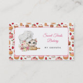 Chef Kitten Bakery Pink Visitekaartje (Voorkant)