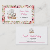 Chef Kitten Bakery Pink Visitekaartje (Voorkant / Achterkant)