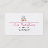 Chef Kitten Bakery Pink Visitekaartje (Achterkant)