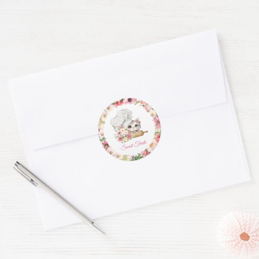 Chef Kitten Bakery Ronde Sticker (Envelop)