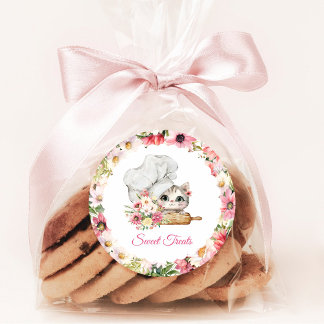 Chef Kitten Bakery Ronde Sticker