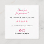 Chef Kitten Bakery Thank you Vierkante Visitekaartje (Achterkant)