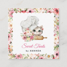 Chef Kitten Bakery Thank you Vierkante Visitekaartje