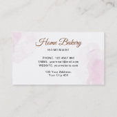 Chef Kitten Bakery  Visitekaartje (Achterkant)