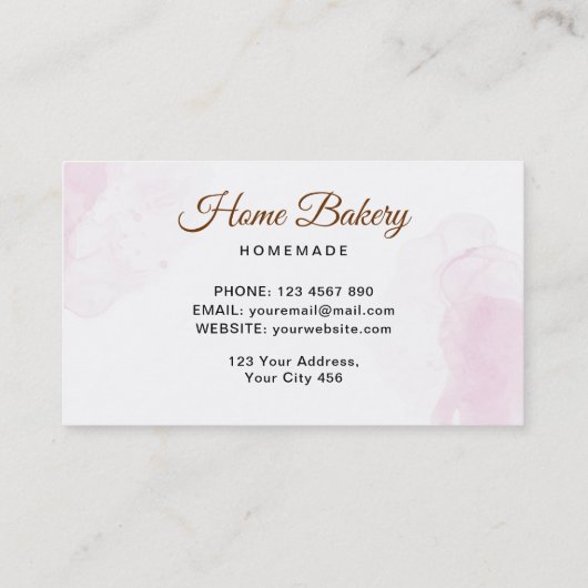 Chef Kitten Bakery Visitekaartje (Achterkant)