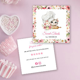 Chef Kitten Bakkerij Dank je Vierkante Visitekaartje