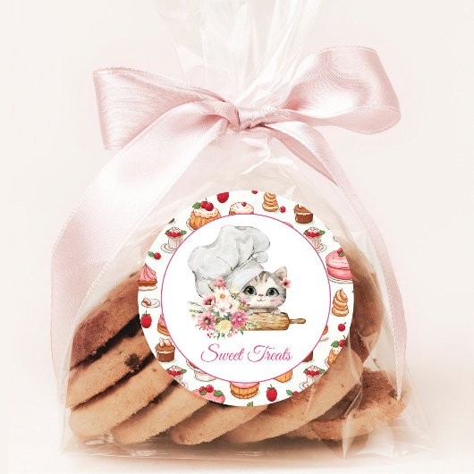 Chef Kitten Bakkerij Ronde Sticker