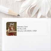 Chef Kitten Making Bread Etiket (Insitu)