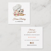 Chef Kitten Thank you Vierkante Visitekaartje (Voorkant / Achterkant)