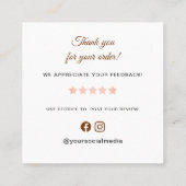 Chef Kitten Thank you Vierkante Visitekaartje (Achterkant)