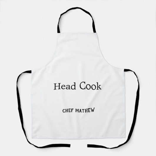 Chef knap en kan eenvoudig modern koken schort (Voorkant)