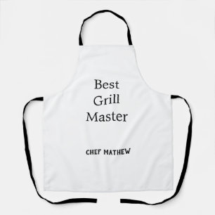 Chef knap en kan eenvoudig modern koken schort