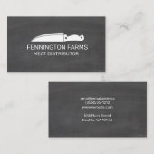Chef Knife | Achtergrond karton Visitekaartje (Voorkant / Achterkant)