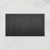 Chef Knife Catering Restaurant Elegan Dark Wood Visitekaartje (Achterkant)