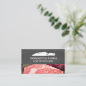 Chef Knife | Chalkboard | Steenvlees Visitekaartje (Staand voorkant)