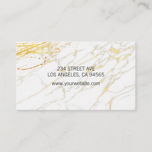 Chef Knife en Whisk | Goudmarmer Visitekaartje (Achterkant)