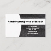 Chef Knife Faux Leather Custom Photo QR Code Visitekaartje (Achterkant)