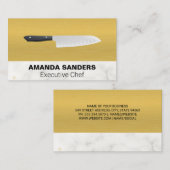 Chef Knife | Goudtextiel Visitekaartje (Voorkant / Achterkant)