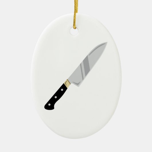 Chef Knife Keramisch Ornament (Voorkant)