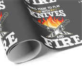 Chef Knife Kooking Gezegde Cadeaupapier (Rol Hoek)