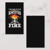 Chef Knife Kooking Gezegde Visitekaartje (Voorkant / Achterkant)