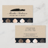 Chef Knife | Ledermetallisch patroon Visitekaartje (Voorkant / Achterkant)