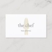 Chef Knife Logo Culinaire Catering Visitekaartje (Voorkant)