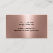 Chef Knife Modern Roos Gold Metallic Visitekaartje (Achterkant)