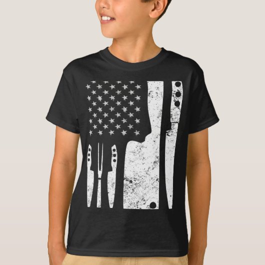 Chef Knife Patriotic Easter ons vlag T-shirt (Voorkant)