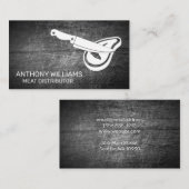 Chef Knife Steak icoon | Achtergrond van gekrast m Visitekaartje (Voorkant / Achterkant)