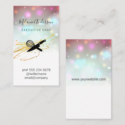 Chef Knife Tool Visitekaartje (Voorkant / Achterkant)