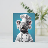 Chef Koala Briefkaart (Staand voorkant)