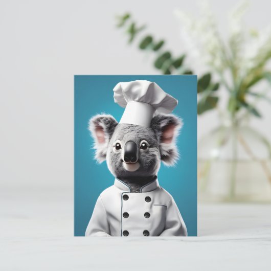 Chef Koala Briefkaart (Staand voorkant)