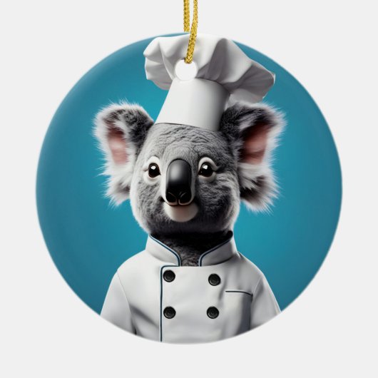 Chef Koala Keramisch Ornament (Voorkant)