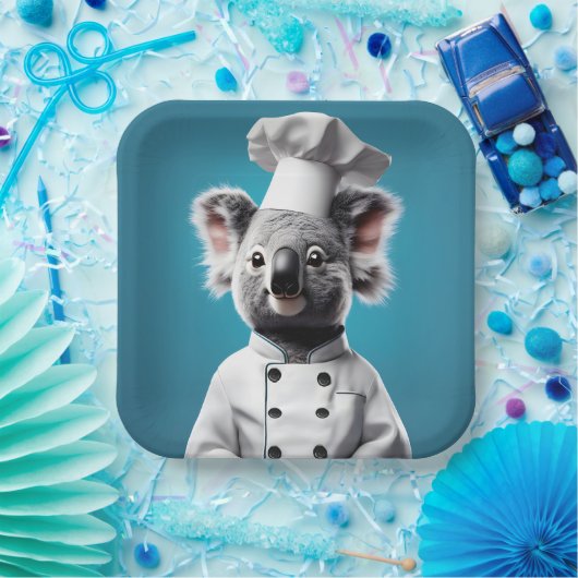 Chef Koala Papieren Bordje (Feest)