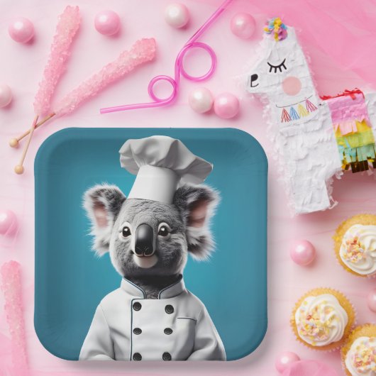 Chef Koala Papieren Bordje (Feest)