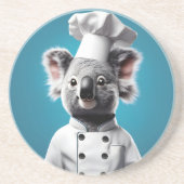 Chef Koala Zandsteen Onderzetter (Voorkant)