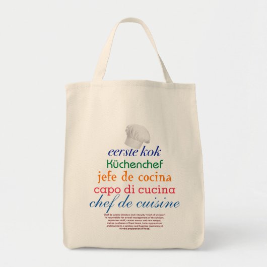 chef-koepel tote bag (Voorkant)
