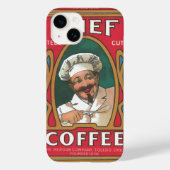 Chef koffie  art nouveau elegant rood Case-Mate iPhone case (Achterkant)