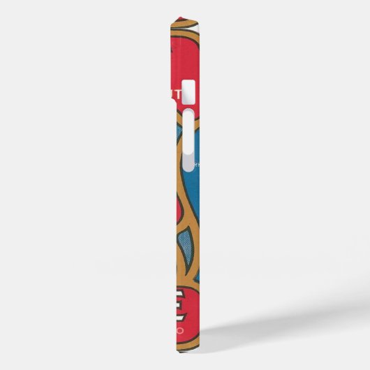 Chef koffie art nouveau elegant rood Case-Mate iPhone case (Achterkant / Links)