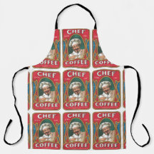 Chef koffie  art nouveau keuken rood blauw