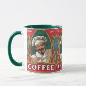 Chef koffie art nouveau keuken vintage mok (Links)