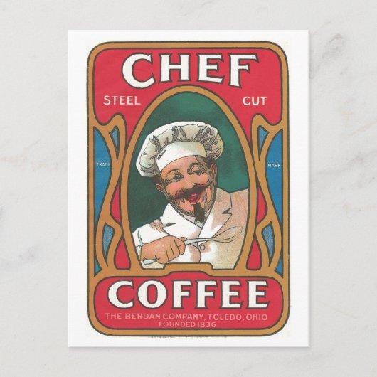 Chef-koffie -  hoofdkeuken feestdagenkaart (Voorkant)