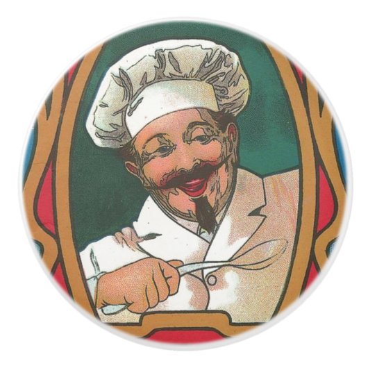 Chef-koffie -  hoofdkeuken keramische knop (Voorkant)