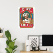 Chef-koffie - hoofdkeuken poster (Thuiskantoor)