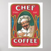 Chef-koffie -  hoofdkeuken poster (Voorkant)