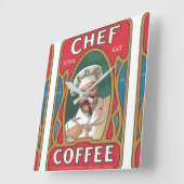 Chef-koffie - hoofdkeuken vierkante klok (Hoek)