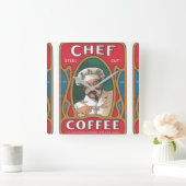 Chef-koffie - hoofdkeuken vierkante klok (Huis)