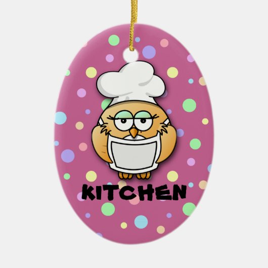 chef-kok 2 keramisch ornament (Voorkant)