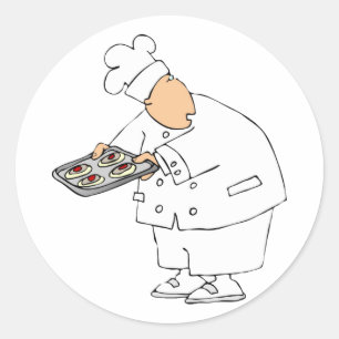 Chef-kok bakken Stickers